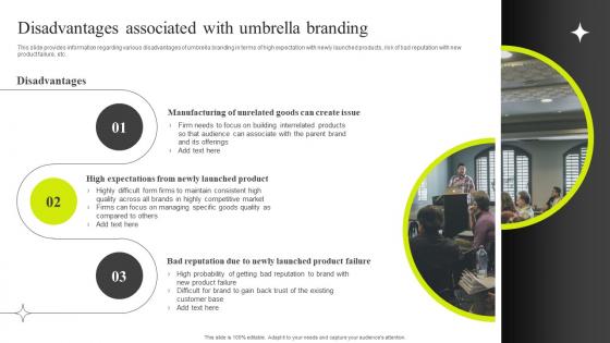 Disadvantages Associated With Umbrella Branding Efficient Management Of Product Corporate