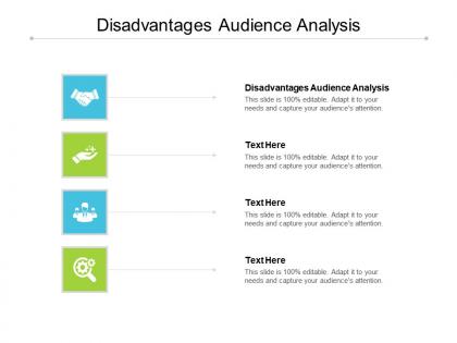 Disadvantages audience analysis ppt powerpoint presentation gallery example file cpb