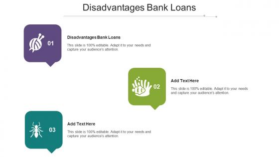 Disadvantages Bank Loans Ppt Powerpoint Presentation Pictures Background Cpb