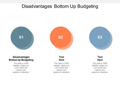Disadvantages bottom up budgeting ppt powerpoint presentation portfolio themes cpb
