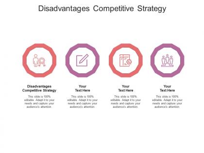 Disadvantages competitive strategy ppt powerpoint presentation file skills cpb