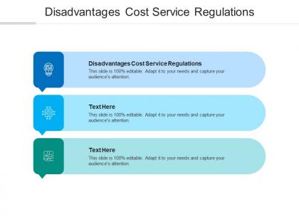 Disadvantages cost service regulations ppt powerpoint presentation portfolio brochure cpb