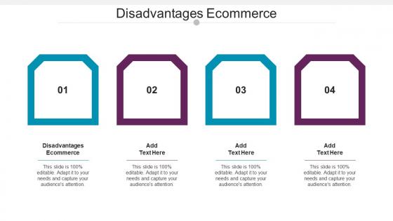 Disadvantages Ecommerce Ppt Powerpoint Presentation Infographics Graphics Example Cpb