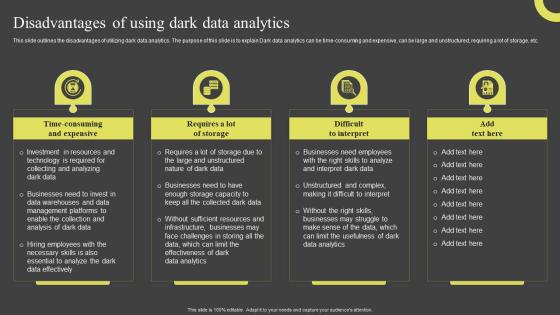 Disadvantages Of Using Dark Data Analytics Dark Data And Its Utilization