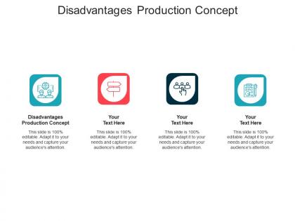 Disadvantages production concept ppt powerpoint presentation infographic template portfolio cpb