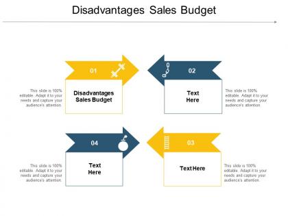 Disadvantages sales budget ppt powerpoint presentation show maker cpb