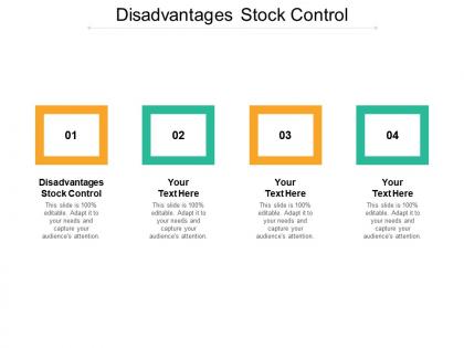Disadvantages stock control ppt powerpoint presentation portfolio layout cpb