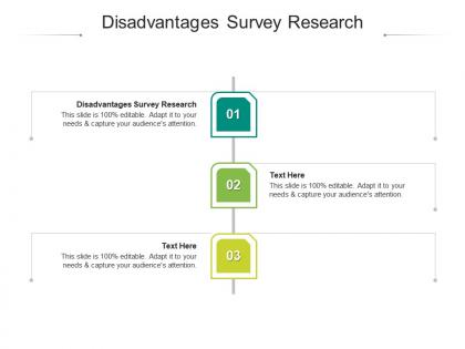 Disadvantages survey research ppt powerpoint presentation model icons cpb