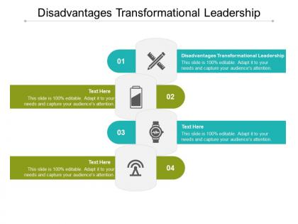 Disadvantages transformational leadership ppt powerpoint presentation file shapes cpb