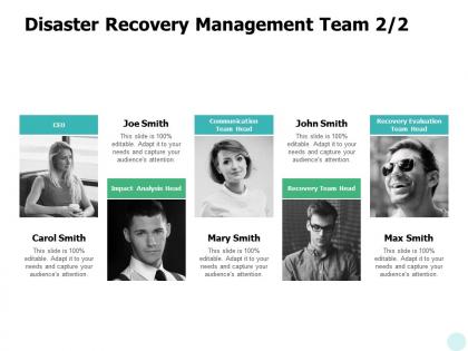 Disaster recovery management team communication ppt powerpoint presentation gallery vector