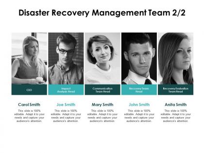 Disaster recovery management team recovery evaluation ppt powerpoint slides