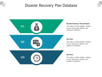 Disaster recovery plan database ppt powerpoint presentation outline designs cpb