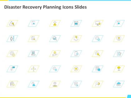 Disaster recovery planning icons slides planning ppt powerpoint presentation file graphics