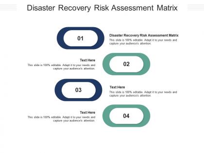 Disaster recovery risk assessment matrix ppt powerpoint presentation shapes cpb