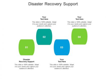 Disaster recovery support ppt powerpoint presentation professional graphics pictures cpb