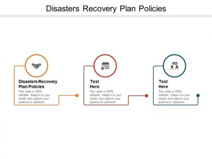Disasters recovery plan policies ppt powerpoint presentation slides guidelines cpb