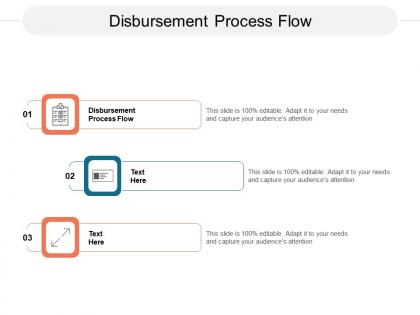 Disbursement process flow ppt powerpoint presentation infographics show cpb