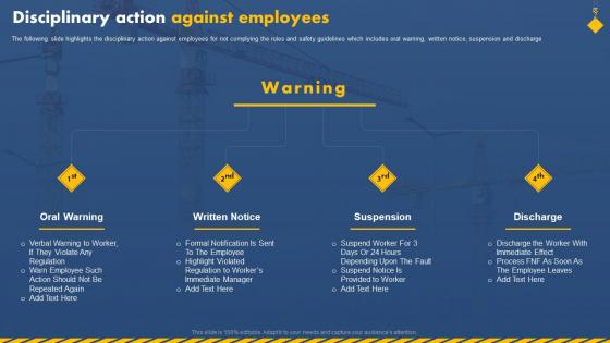 Disciplinary Action Against Employees Workplace Safety To Prevent Industrial Hazards