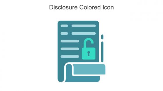 Disclosure Colored Icon In Powerpoint Pptx Png And Editable Eps Format