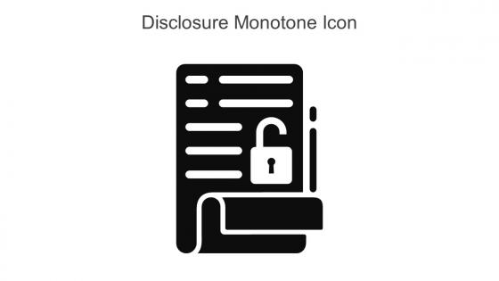 Disclosure Monotone Icon In Powerpoint Pptx Png And Editable Eps Format