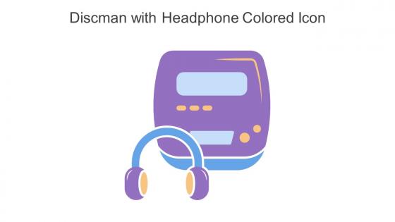 Discman With Headphone Colored Icon In Powerpoint Pptx Png And Editable Eps Format