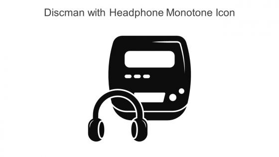 Discman With Headphone Monotone Icon In Powerpoint Pptx Png And Editable Eps Format