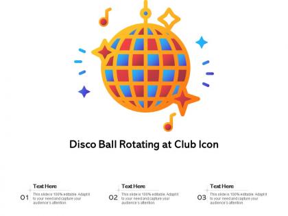 Disco ball rotating at club icon