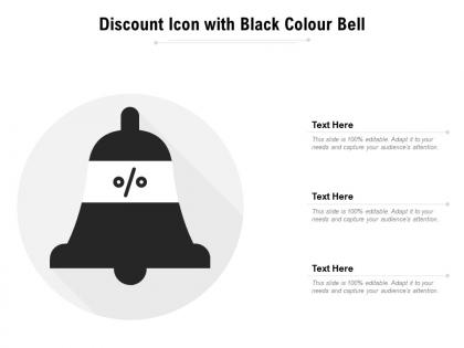 Discount icon with black colour bell