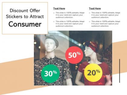 Discount offer stickers to attract consumer