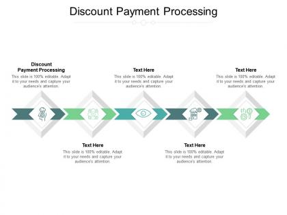 Discount payment processing ppt powerpoint presentation ideas background image cpb