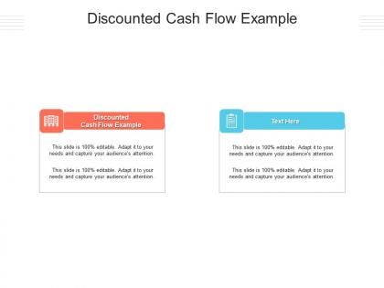 Discounted cash flow example ppt powerpoint presentation infographic template ideas cpb