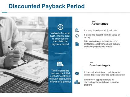 Discounted payback period ppt slides background images