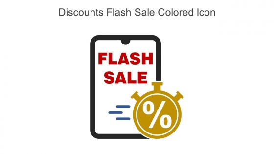 Discounts Flash Sale Colored Icon In Powerpoint Pptx Png And Editable Eps Format