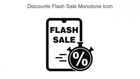 Discounts Flash Sale Monotone Icon In Powerpoint Pptx Png And Editable Eps Format