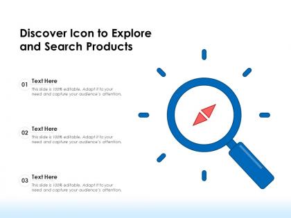 Discover icon to explore and search products