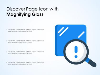 Discover page icon with magnifying glass