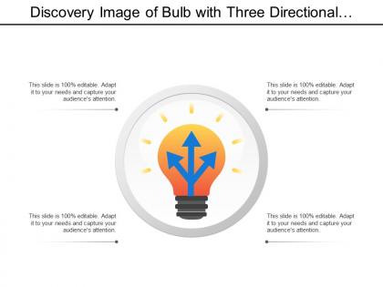 Discovery image of bulb with three directional arrows