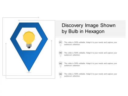 Discovery image shown by bulb in hexagon