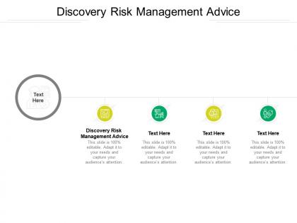 Discovery risk management advice ppt powerpoint presentation gallery demonstration cpb