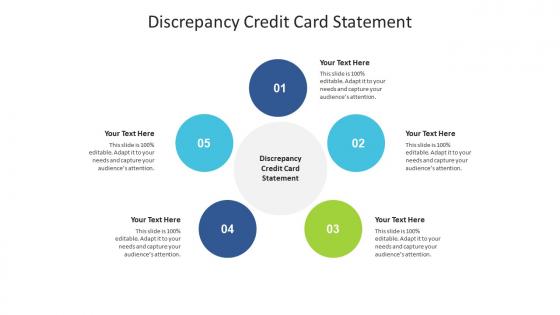 Discrepancy credit card statement ppt powerpoint presentation infographics vector cpb