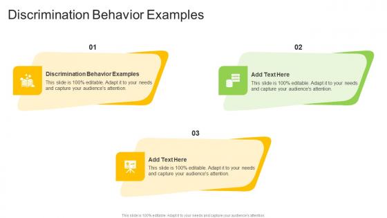 Discrimination Behavior Examples In Powerpoint And Google Slides Cpb