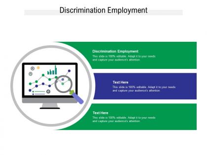 Discrimination employment ppt powerpoint presentation infographics slides cpb