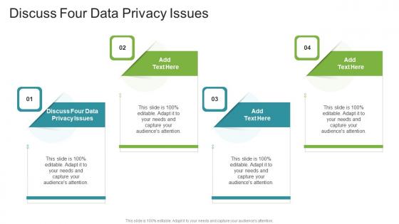 Discuss Four Data Privacy Issues In Powerpoint And Google Slides Cpb