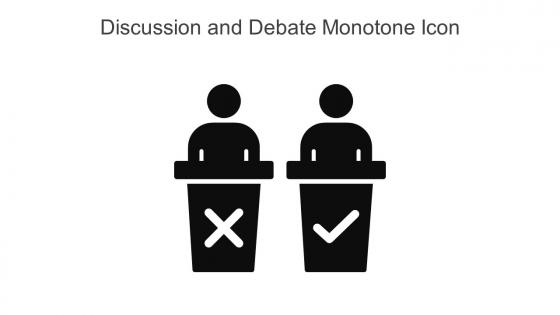 Discussion And Debate Monotone Icon In Powerpoint Pptx Png And Editable Eps Format