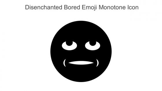 Disenchanted Bored Emoji Monotone Icon In Powerpoint Pptx Png And Editable Eps Format