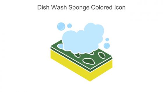 Dish Wash Sponge Colored Icon In Powerpoint Pptx Png And Editable Eps Format