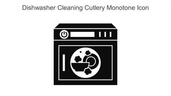 Dishwasher Cleaning Cutlery Monotone Icon In Powerpoint Pptx Png And Editable Eps Format