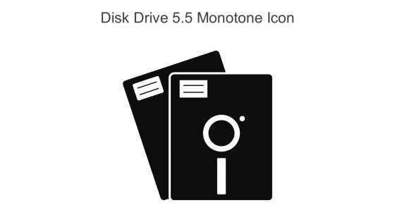 Disk Drive 5 5 Monotone Icon In Powerpoint Pptx Png And Editable Eps Format