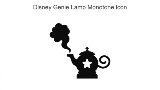 Disney Genie Lamp Monotone Icon In Powerpoint Pptx Png And Editable Eps Format