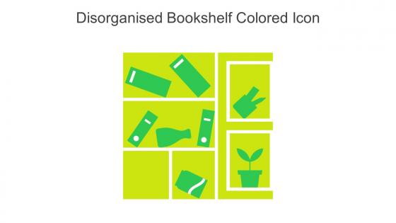 Disorganised Bookshelf Colored Icon In Powerpoint Pptx Png And Editable Eps Format